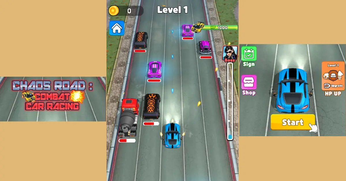 Chaos Road Combat Car Racing 